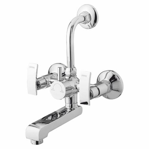 Wall Mixer With Provision for Overhead Shower with L- Bend Pipe